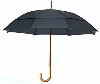 GustBuster 68 Inch Canopy Doorman Umbrella, Black