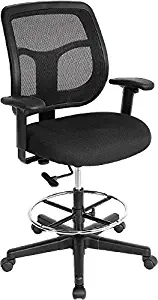 Eurotech Seating Apollo Drafting Stool, Black