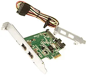 HP Dual Port Firewire IEEE 1394a PCIe x1 Card BW851AA Include Cable and LP Bracket