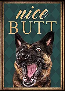 iWow German Shepherd Nice Butt Poster Print Perfect, Ideas On Xmas, Birthday, Home Decor, Full Size 12x18 16x24 24x36.