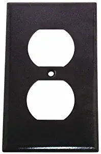 Cooper 2132B Electrical Wall Plate, Standard Size Thermoset Duplex Receptacle Wall Plate, 1-Gang - Brown