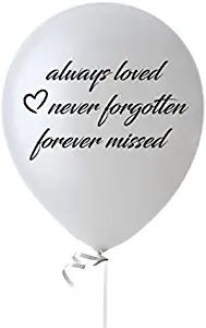 Biodegradable Funeral Balloons- 25 White Elegant Memorial Balloons- Remembrance White Balloons- Memory Table Décor- 12